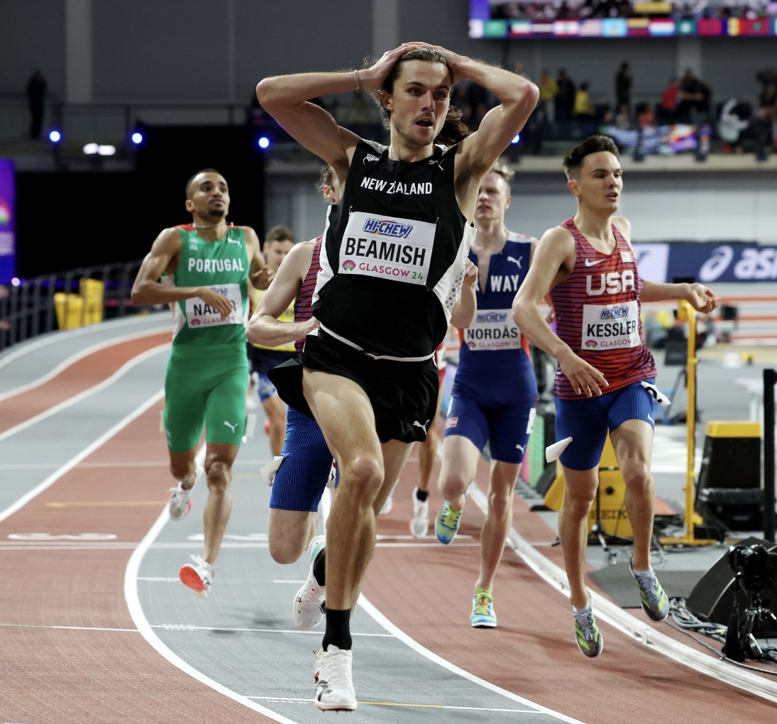 NAU Alum Beamish Wins Men’s 1,500 Gold; Hiltz Silver in Women’s 1,500