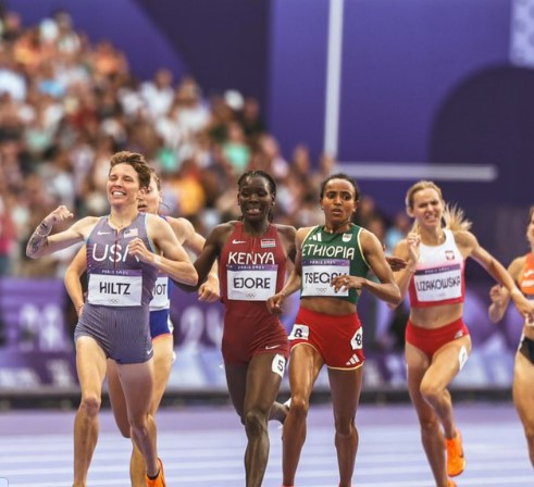 Thursday Olympics Results: Hiltz, Dark Sky’s Ejore Easily Advance to 1,500 Meters Finals